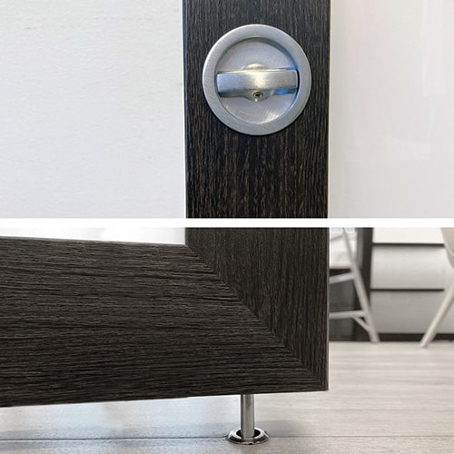 Door Locks Floor Strike in Brushed Metal