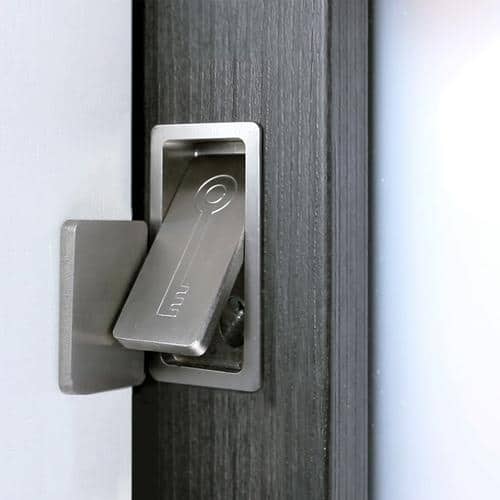 Door Locks Jamb Lock in Brushed Metal