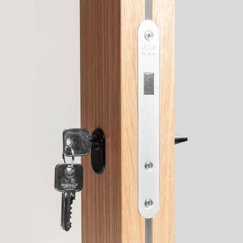 Door Locks Thumb and Key Turn in Black