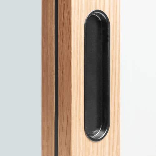 Door Pull Oblong in Black