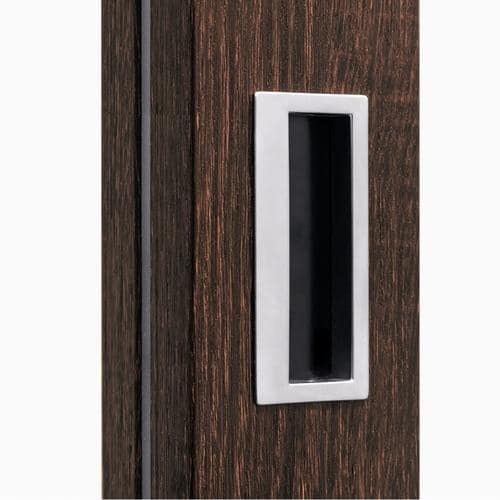 Door Pull Rectangular in Brushed Metal